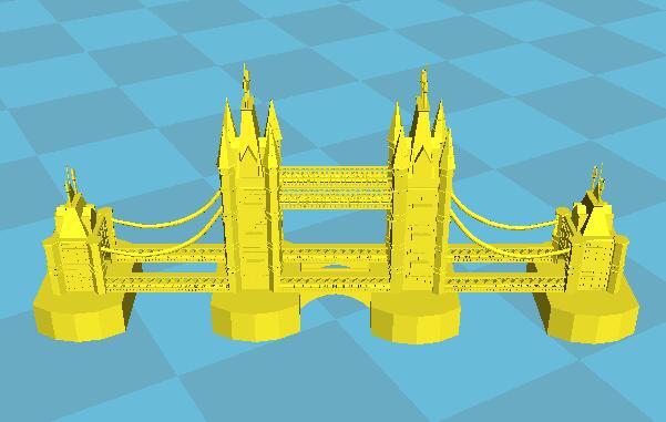 3D打印建筑模型之倫敦塔橋 3D打印建筑模型之倫敦塔橋