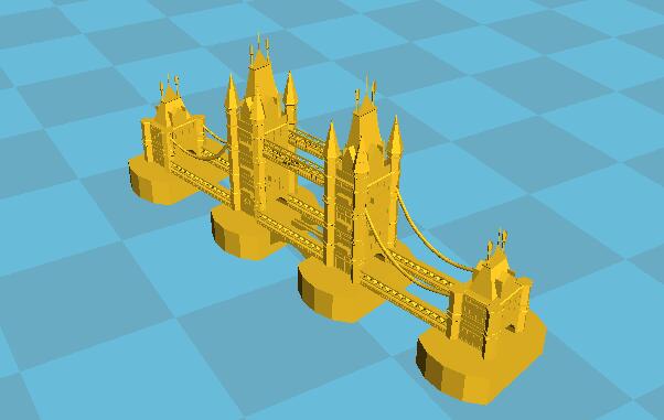3D打印建筑模型之倫敦塔橋 3D打印建筑模型之倫敦塔橋